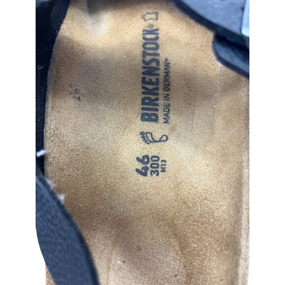 Birkenstock Mens Black Sandals Size 13 (46) M13 Leather Adjustable Buckles C51 main image 6
